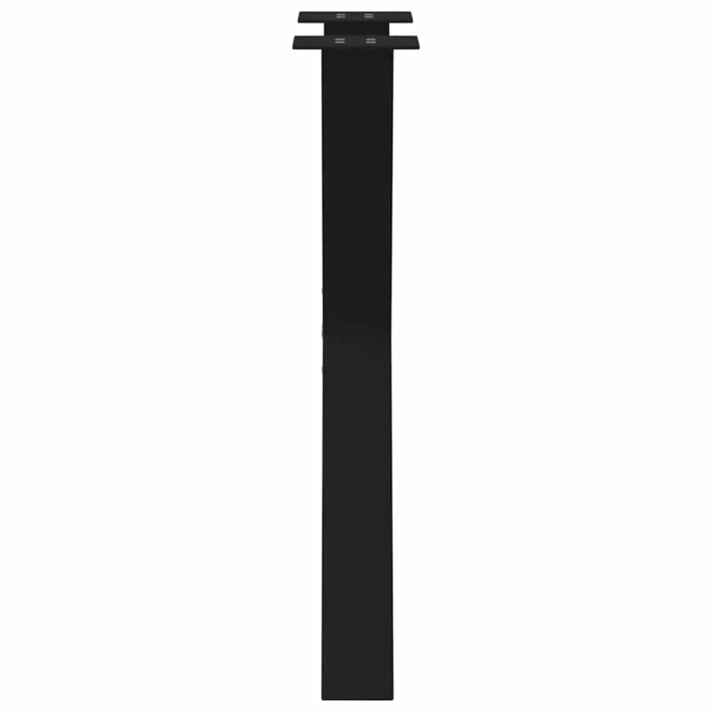 spisebordsben X-formet 2 stk. sort 60 x (72-73) cm stål
