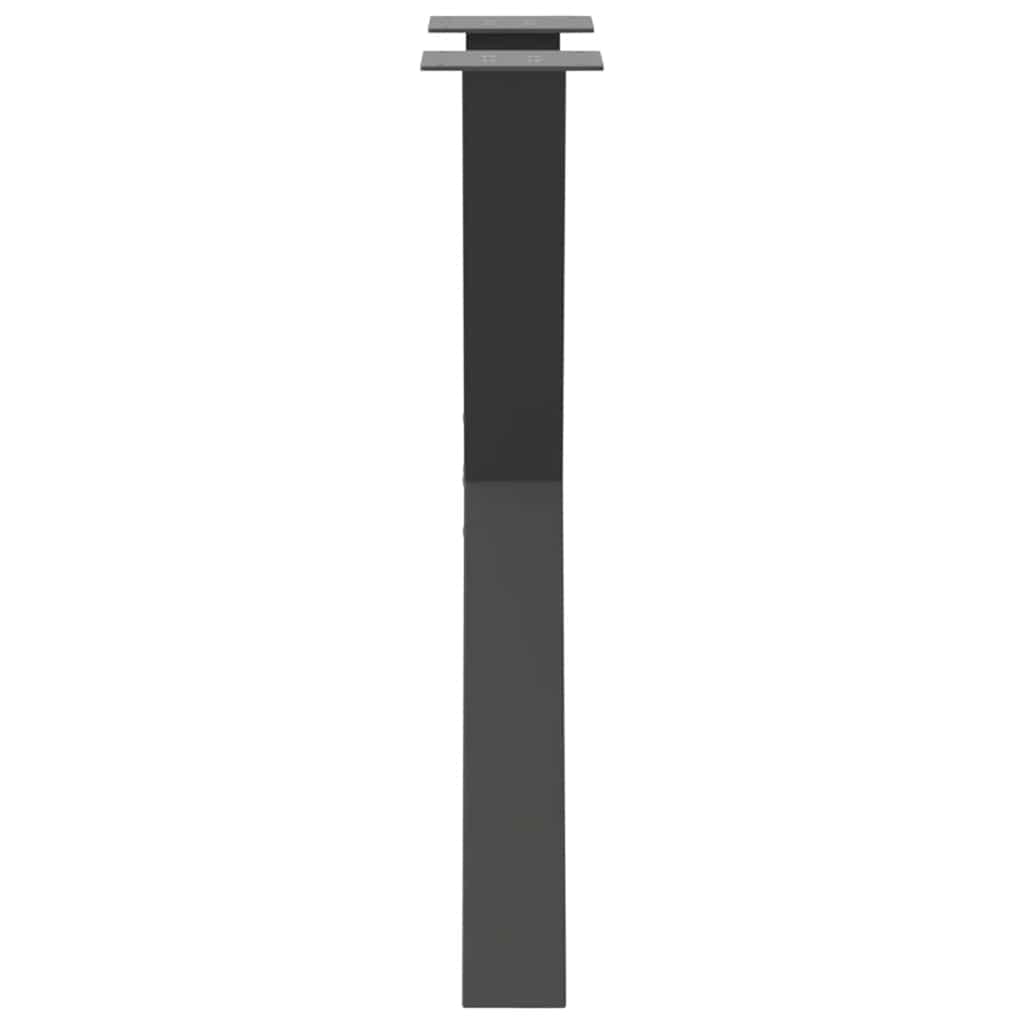 spisebordsben X-formet 2 stk. antracit 60 x (72-73) cm stål