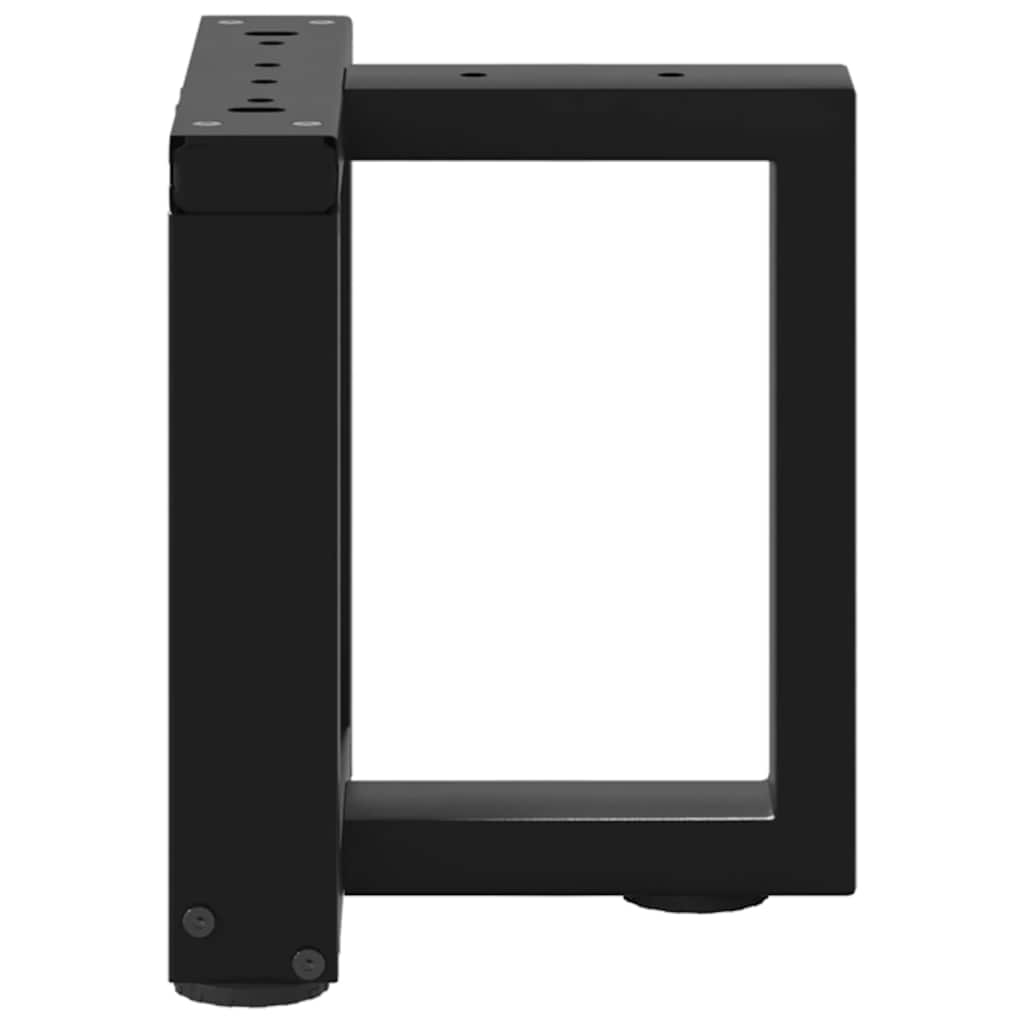 sofabordsben T-formet 2 stk. sort 30x25x(30-31) cm stål