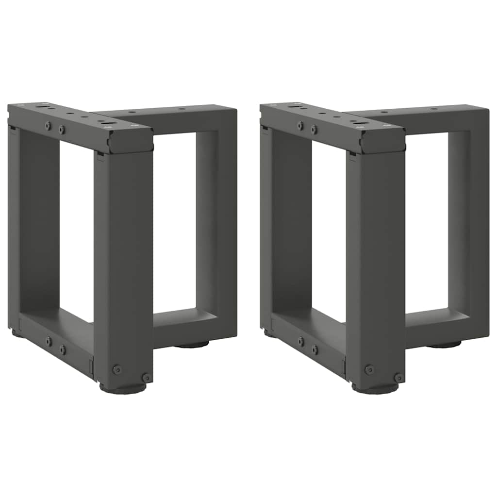 sofabordsben T-formet 2 stk. antracit 30x25x(30-31) cm stål