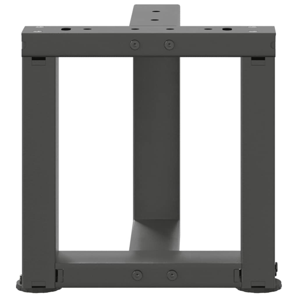 sofabordsben T-formet 2 stk. antracit 30x25x(30-31) cm stål