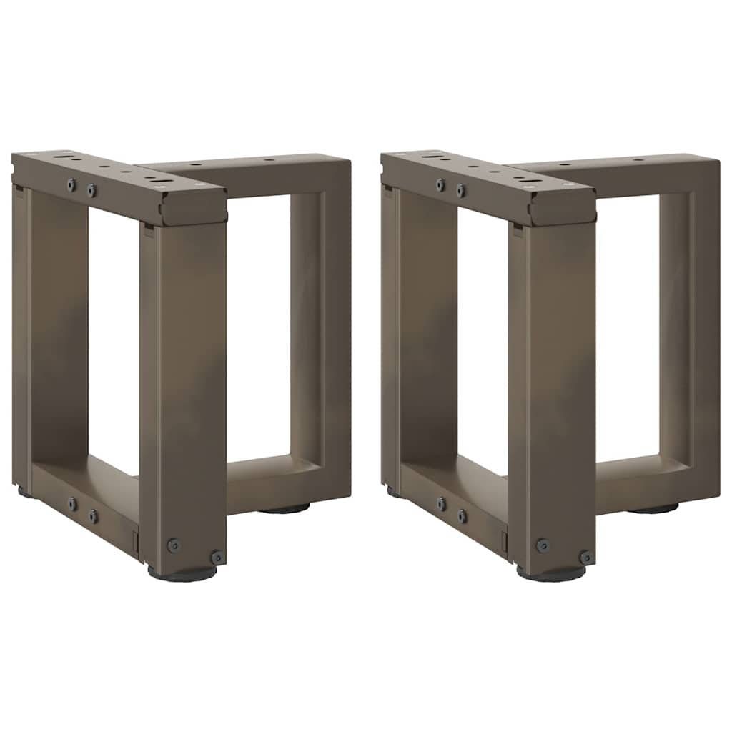 sofabordsben T-formet 2 stk. sort 30x25x(30-31) cm stål