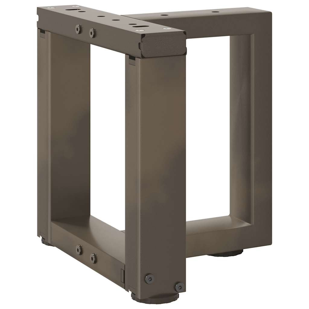 sofabordsben T-formet 2 stk. sort 30x25x(30-31) cm stål