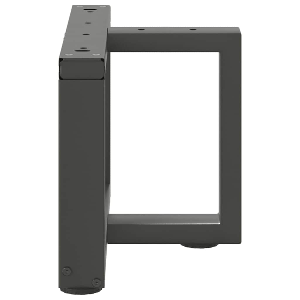 sofabordsben T-formet 2 stk. antracit 40x25x(30-31) cm stål