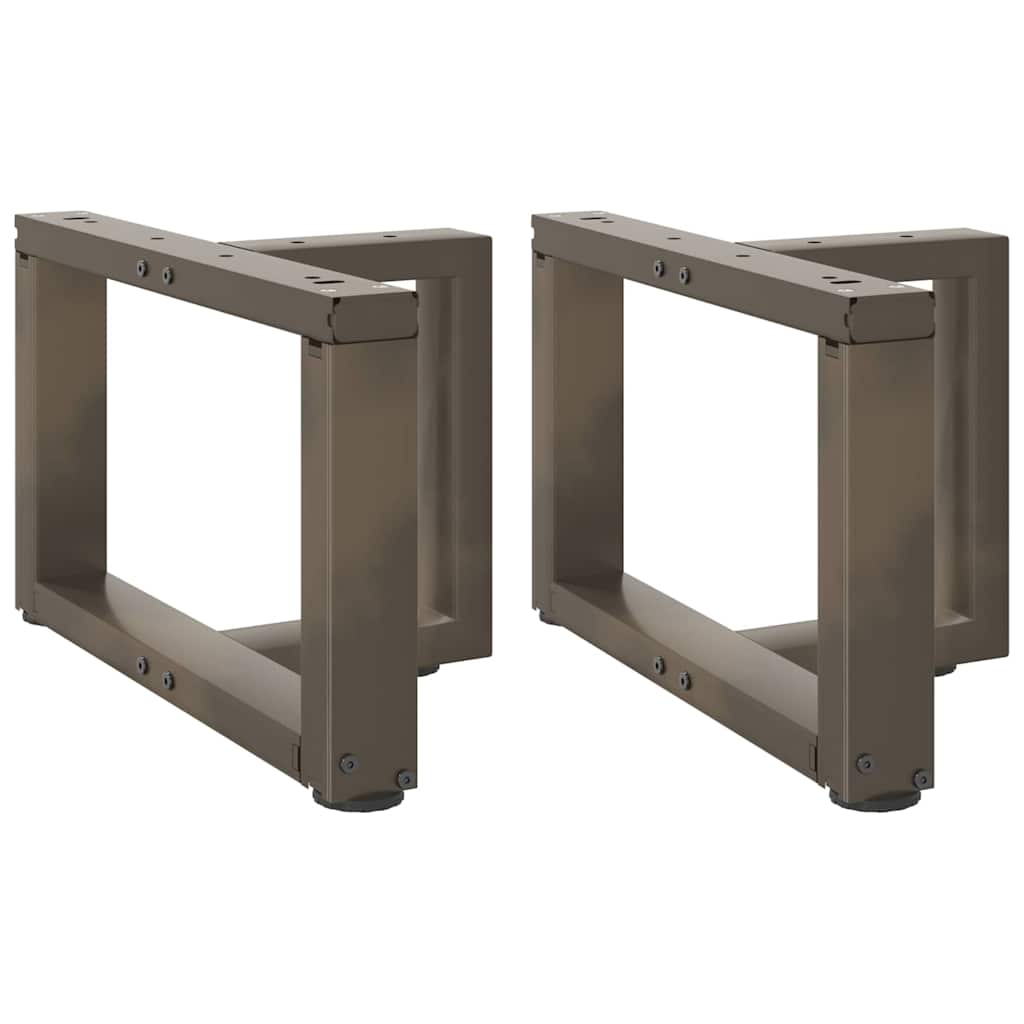 sofabordsben T-formet 2 stk. sort 40x25x(30-31) cm stål