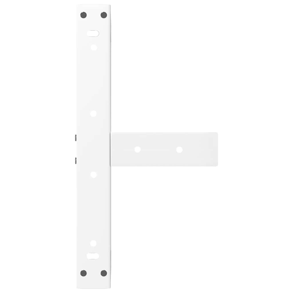 sofabordsben T-formet 2 stk. hvid 50x25x(30-31) cm stål