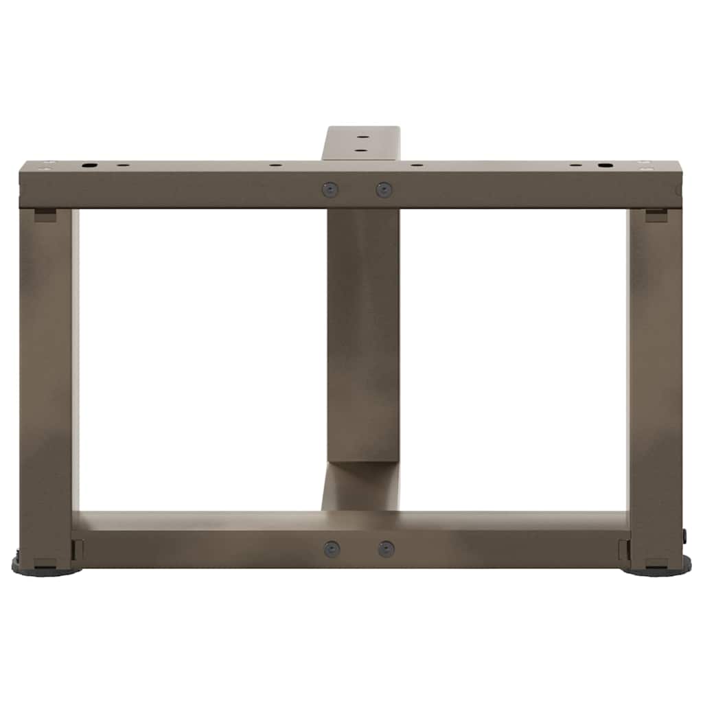 sofabordsben T-formet 2 stk. sort 50x25x(30-31) cm stål