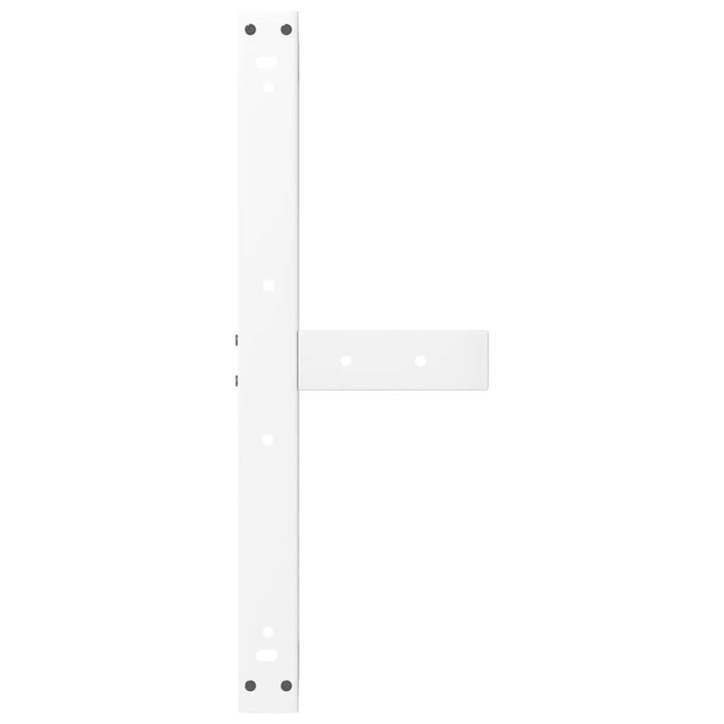 sofabordsben T-formet 2 stk. hvid 60x25x(30-31) cm stål