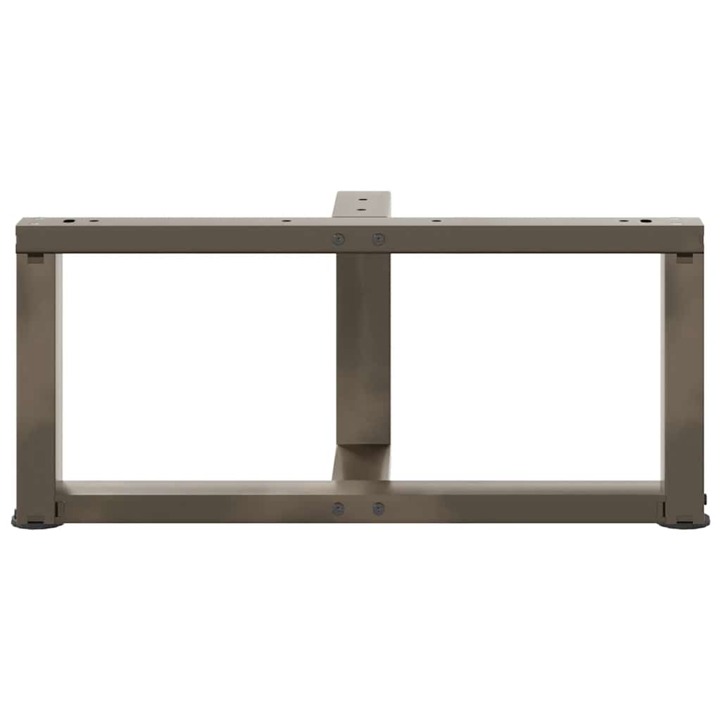 sofabordsben T-formet 2 stk. sort 60x25x(30-31) cm stål