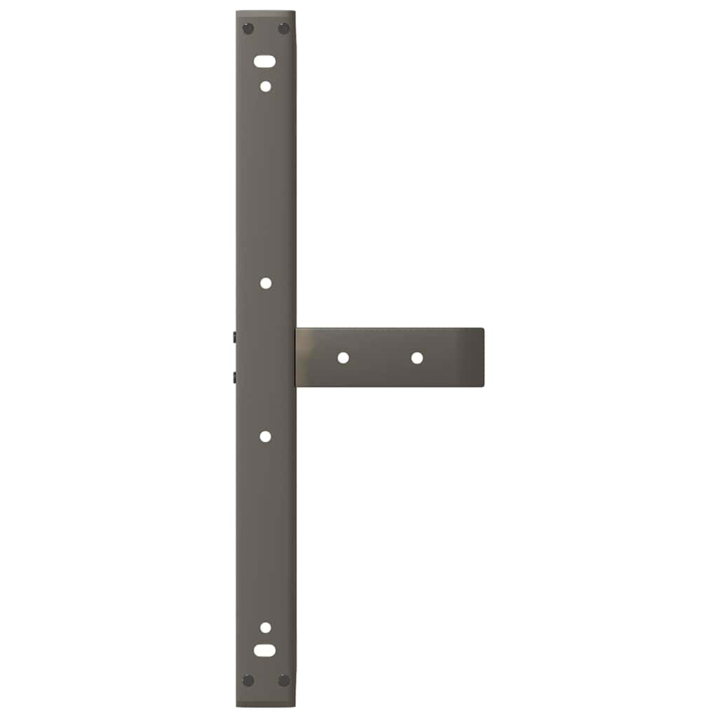 sofabordsben T-formet 2 stk. sort 60x25x(30-31) cm stål