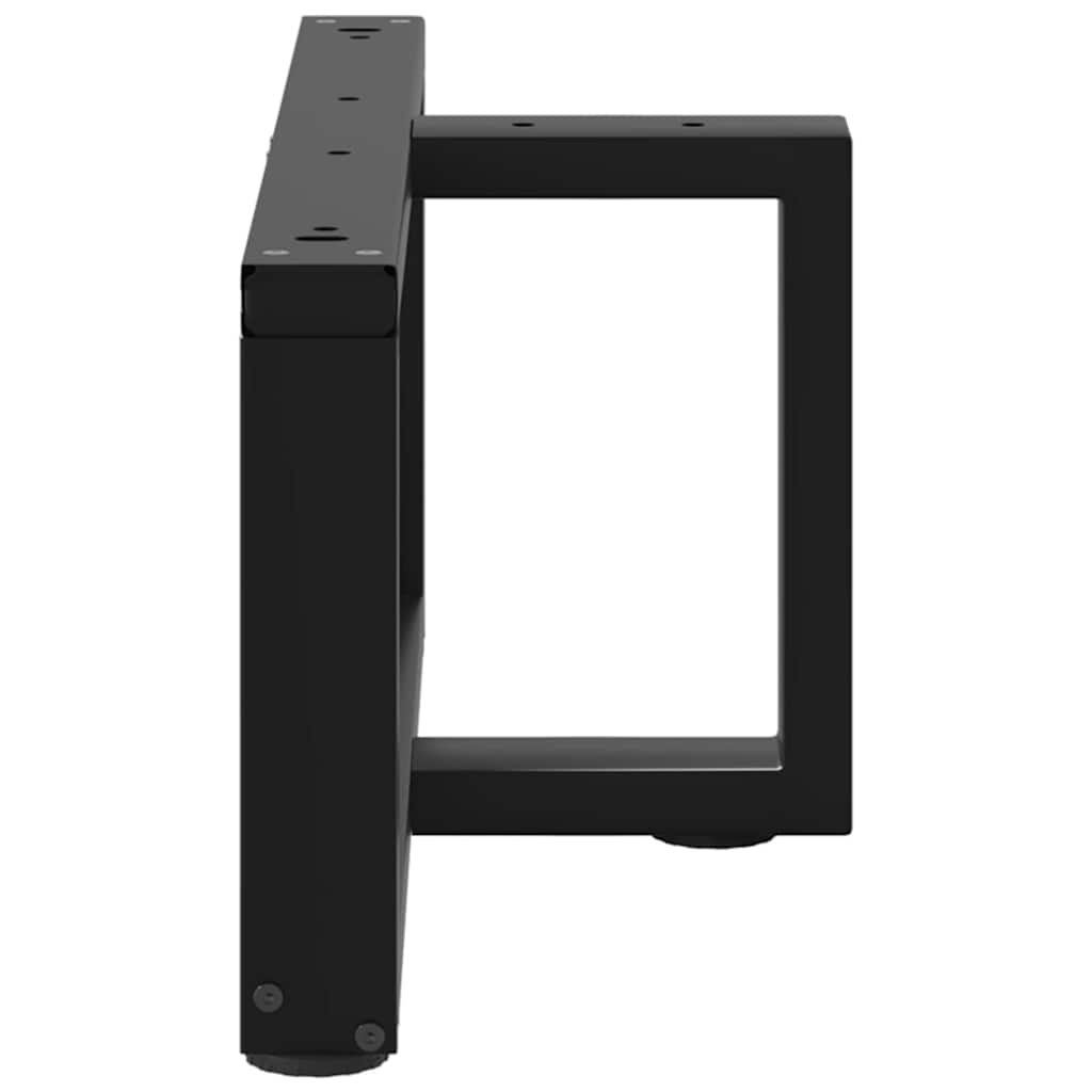 sofabordsben T-formet 2 stk. sort 70x25x(30-31) cm stål