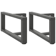 sofabordsben T-formet 2 stk. antracit 70x25x(30-31) cm stål