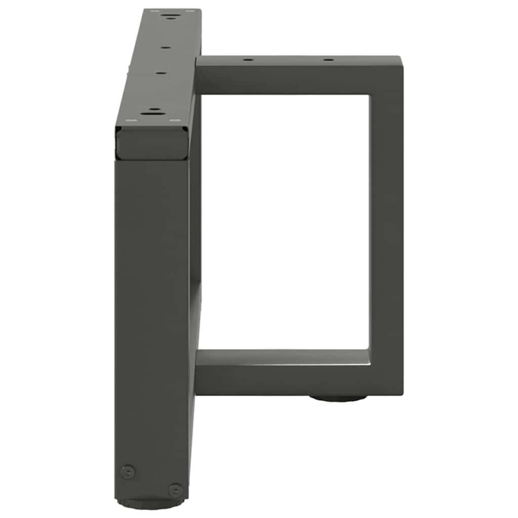 sofabordsben T-formet 2 stk. antracit 70x25x(30-31) cm stål