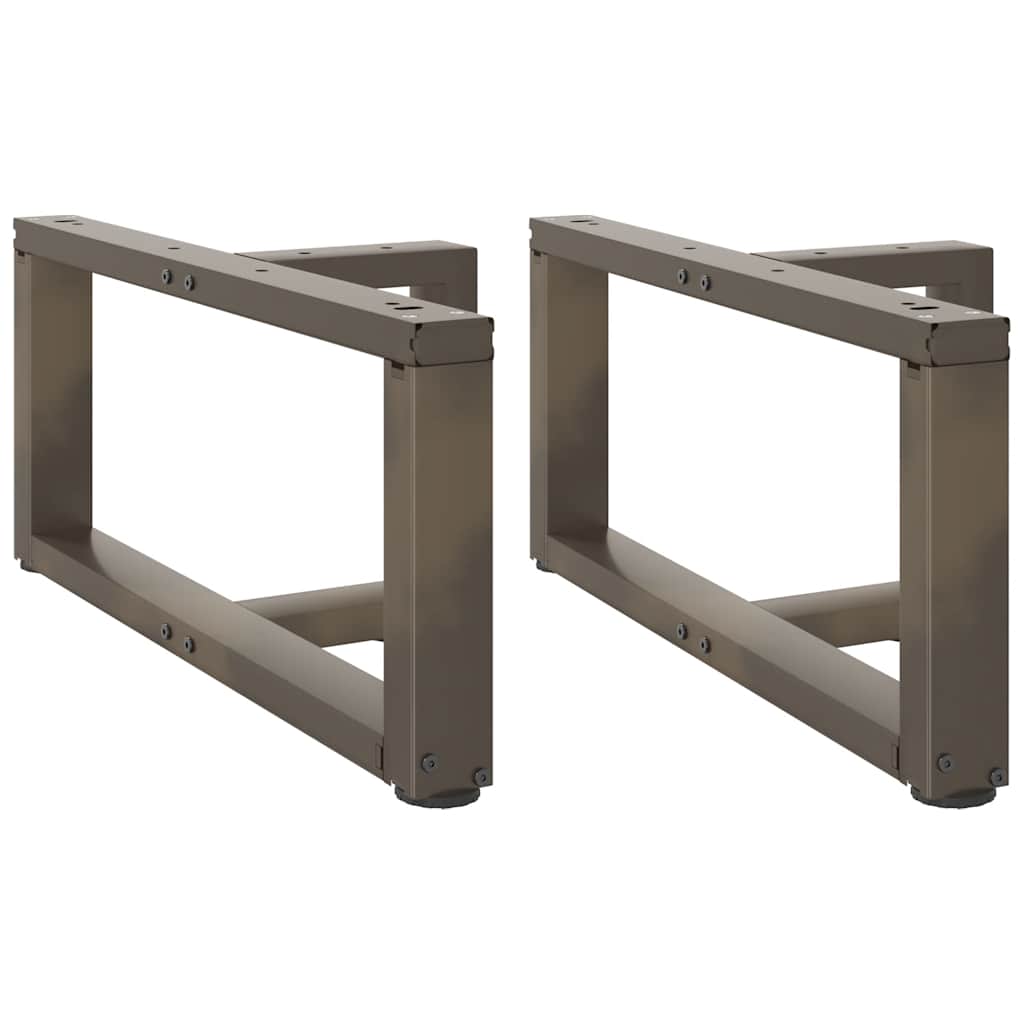 sofabordsben T-formet 2 stk. sort 70x25x(30-31) cm stål
