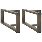sofabordsben T-formet 2 stk. sort 70x25x(30-31) cm stål