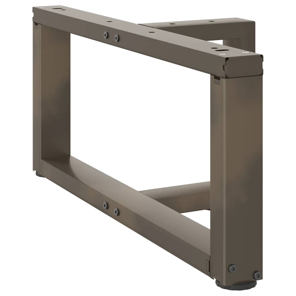 sofabordsben T-formet 2 stk. sort 70x25x(30-31) cm stål