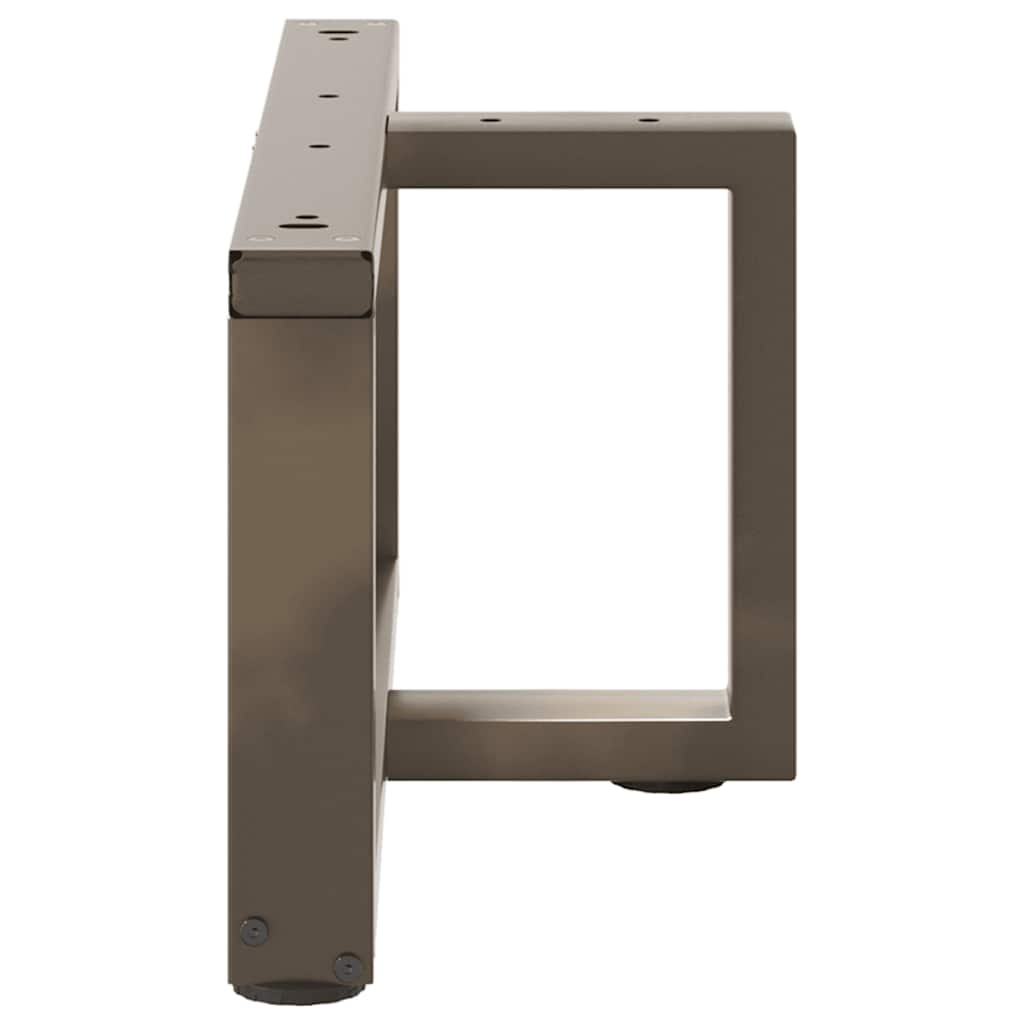 sofabordsben T-formet 2 stk. sort 70x25x(30-31) cm stål
