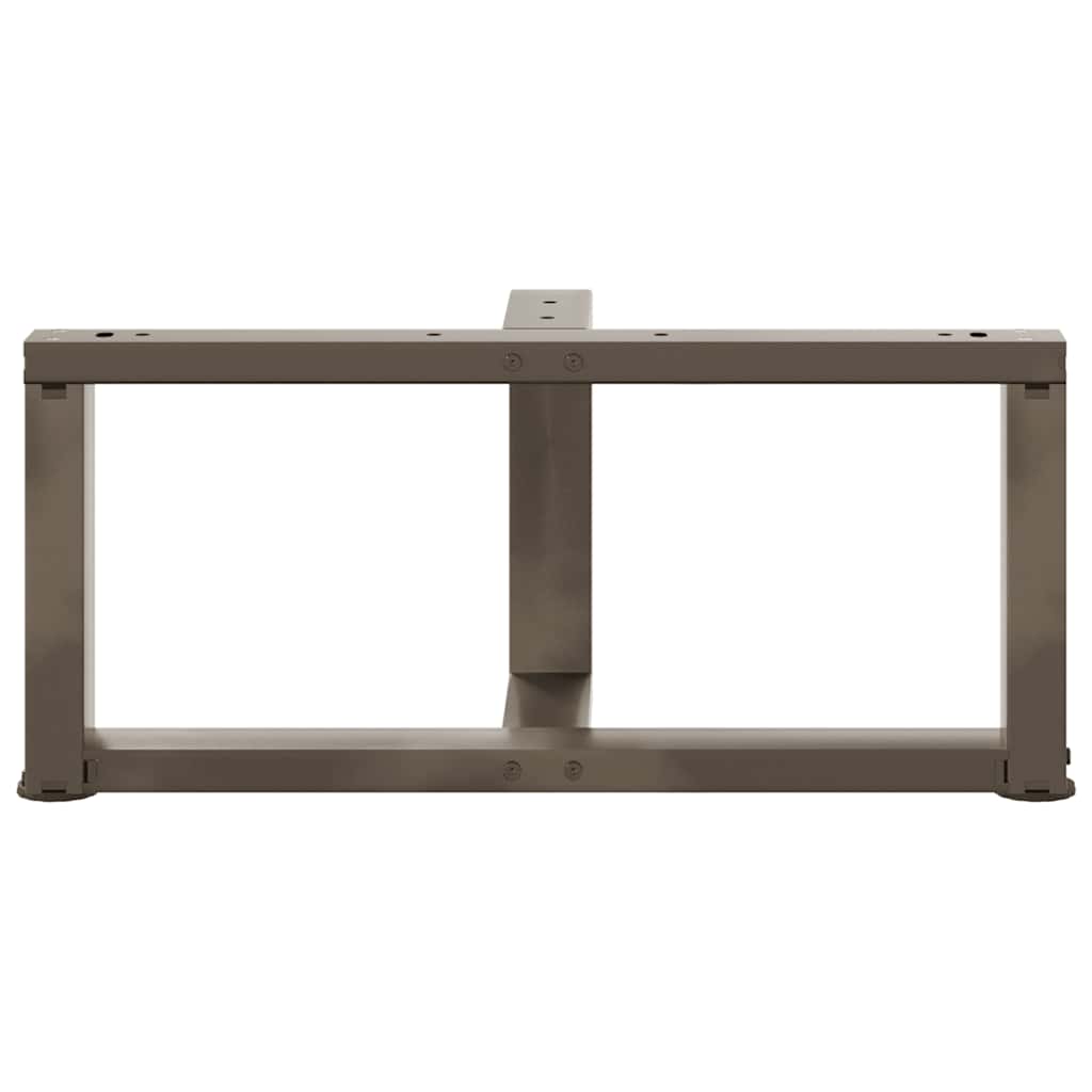 sofabordsben T-formet 2 stk. sort 70x25x(30-31) cm stål