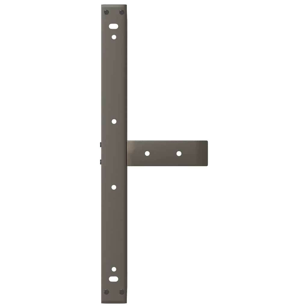 sofabordsben T-formet 2 stk. sort 70x25x(30-31) cm stål