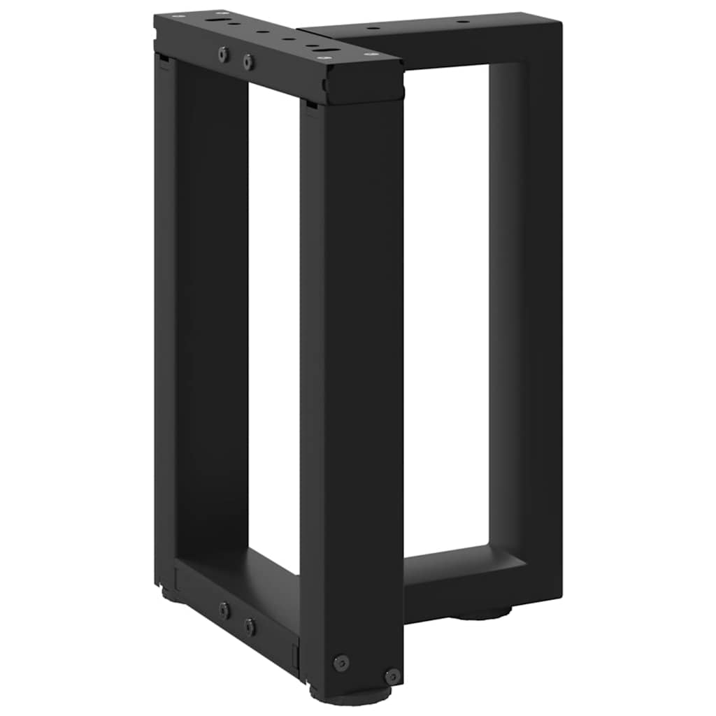 sofabordsben T-formet 2 stk. sort 28x25x(42-43) cm stål