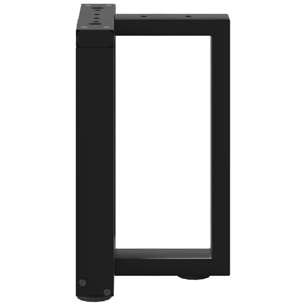 sofabordsben T-formet 2 stk. sort 28x25x(42-43) cm stål