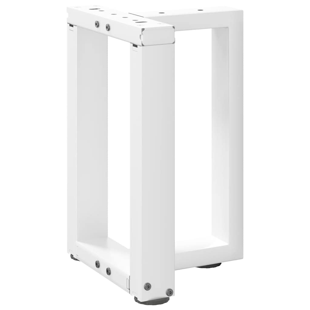 sofabordsben T-formet 2 stk. hvid 28x25x(42-43) cm stål