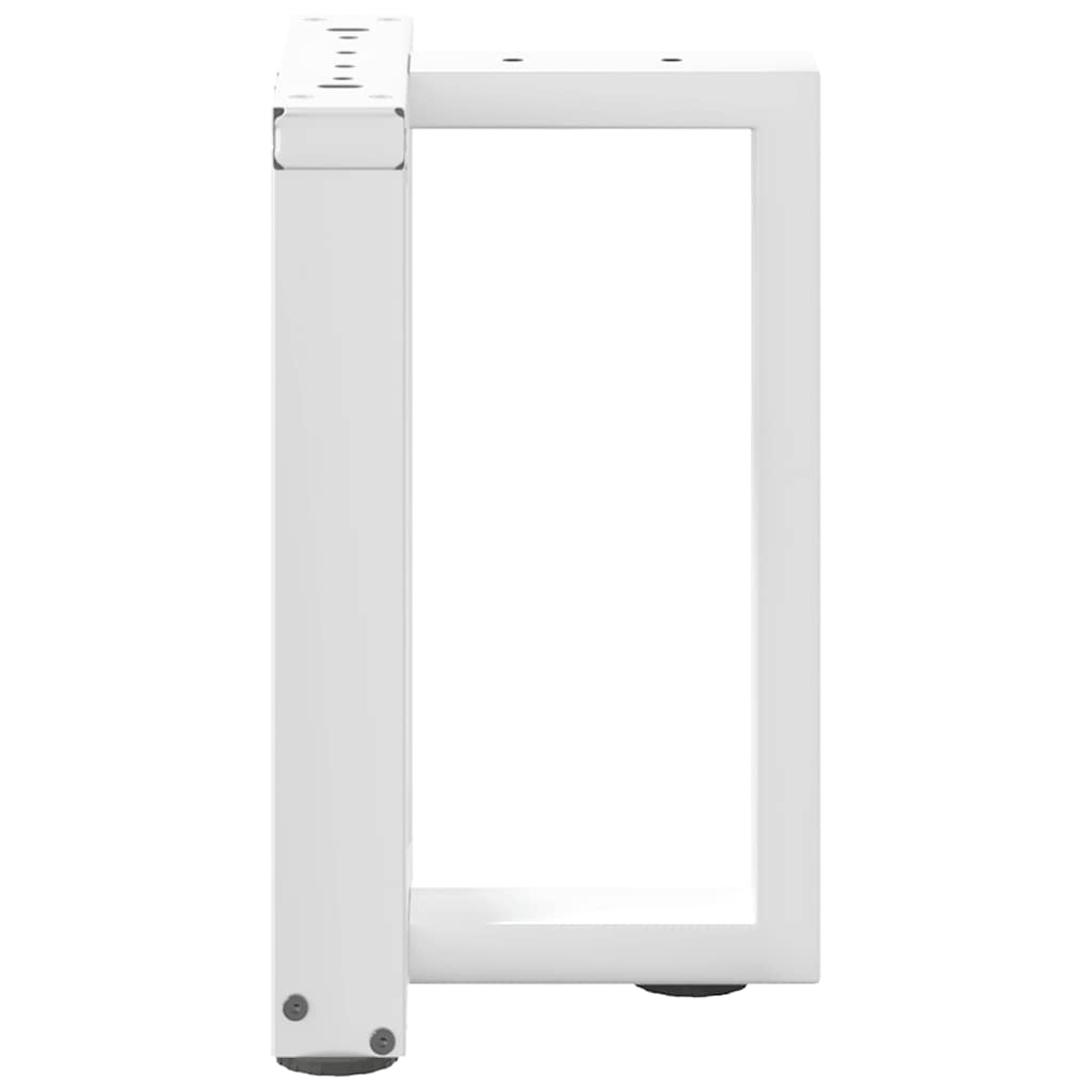 sofabordsben T-formet 2 stk. hvid 28x25x(42-43) cm stål