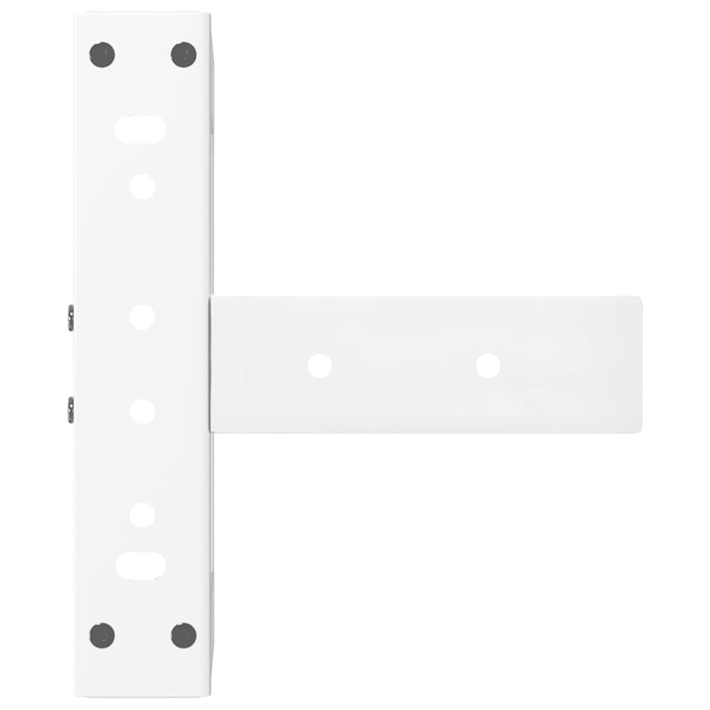 sofabordsben T-formet 2 stk. hvid 28x25x(42-43) cm stål