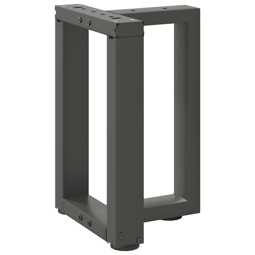 sofabordsben T-formet 2 stk. antracit 28x25x(42-43) cm stål