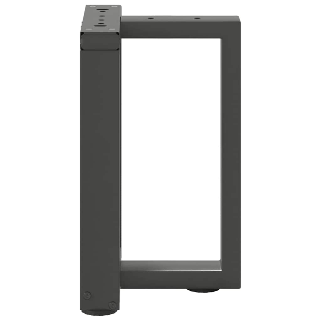 sofabordsben T-formet 2 stk. antracit 28x25x(42-43) cm stål