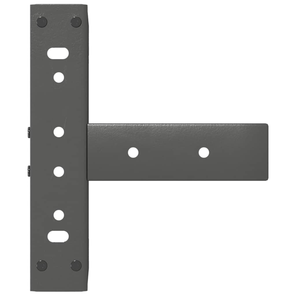 sofabordsben T-formet 2 stk. antracit 28x25x(42-43) cm stål