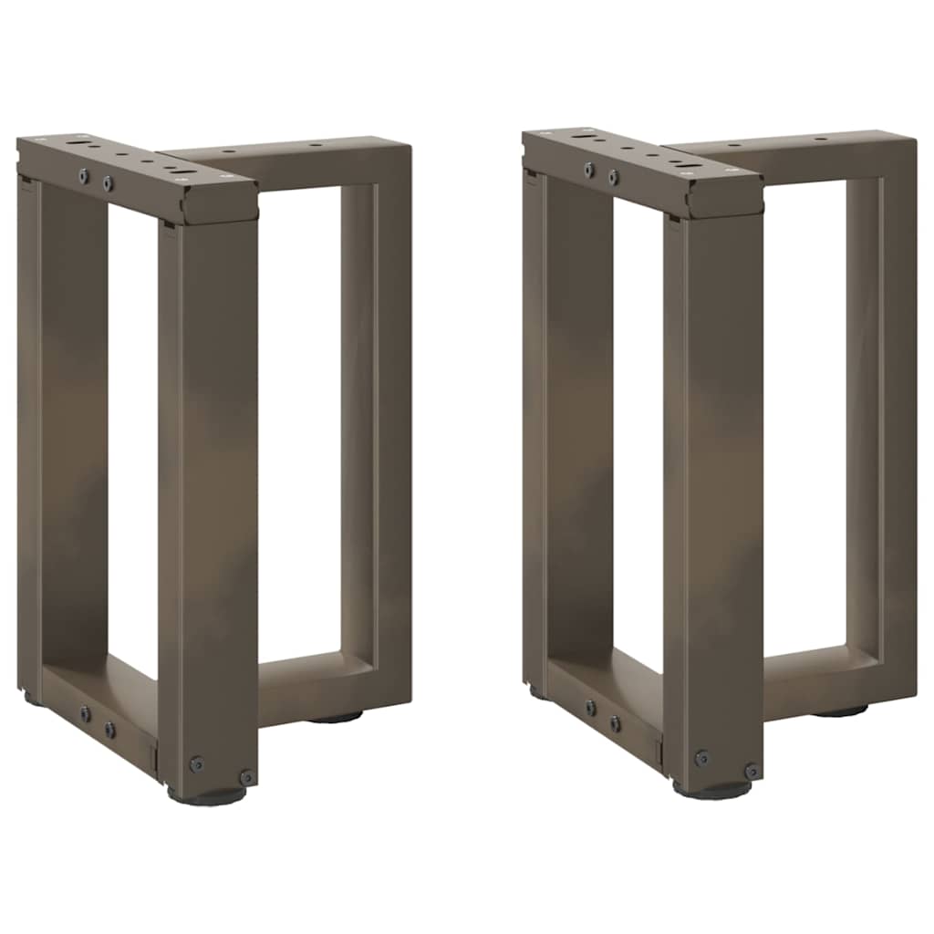 sofabordsben T-formet 2 stk. sort 28x25x(42-43) cm stål