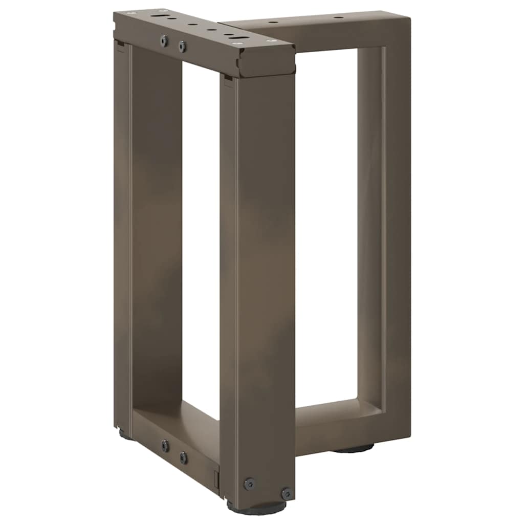 sofabordsben T-formet 2 stk. sort 28x25x(42-43) cm stål