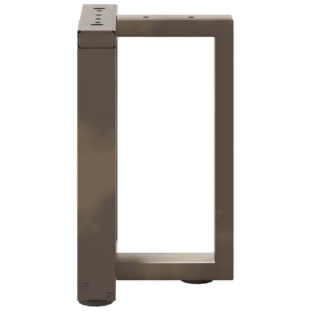 sofabordsben T-formet 2 stk. sort 28x25x(42-43) cm stål