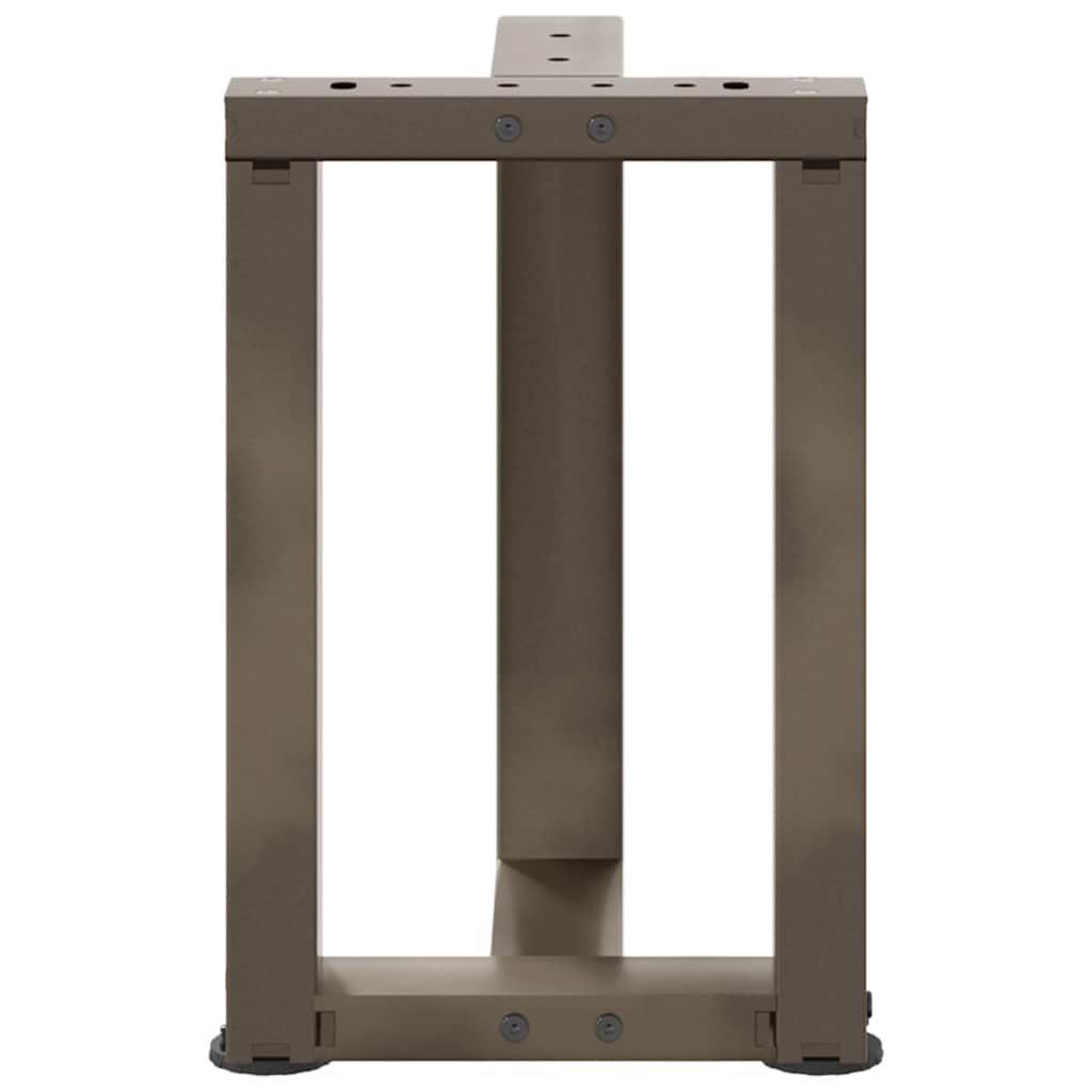 sofabordsben T-formet 2 stk. sort 28x25x(42-43) cm stål