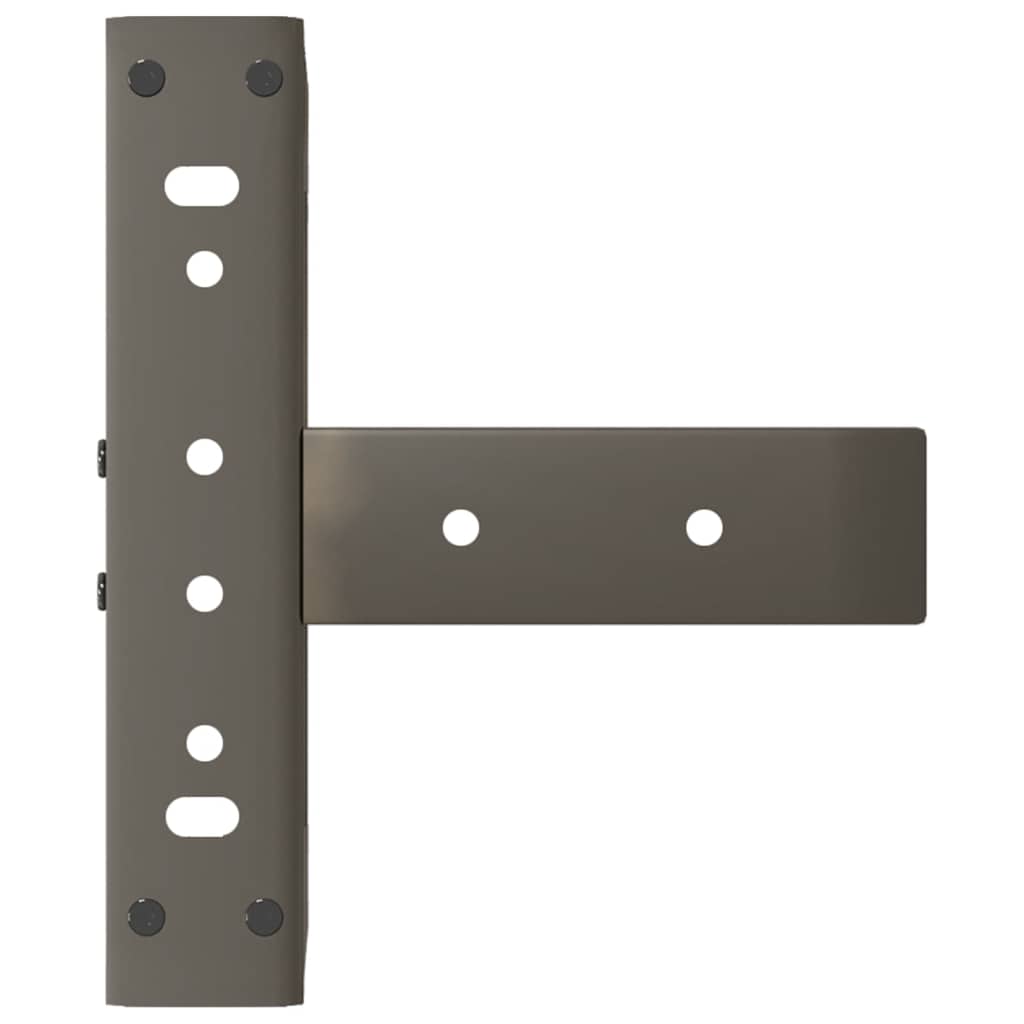 sofabordsben T-formet 2 stk. sort 28x25x(42-43) cm stål