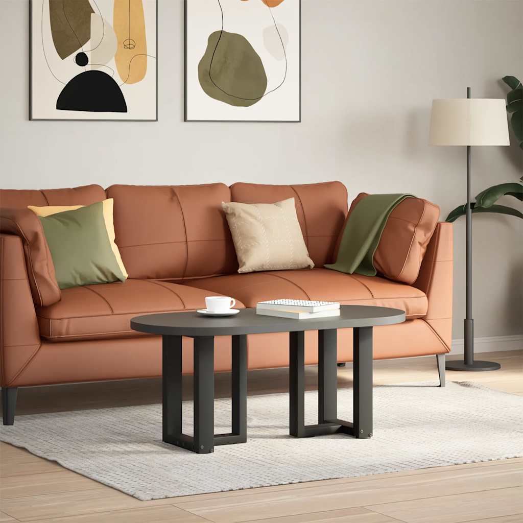 sofabordsben T-formet 2 stk. sort 38x25x(42-43) cm stål
