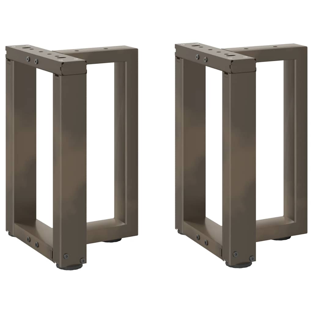 sofabordsben T-formet 2 stk. sort 38x25x(42-43) cm stål