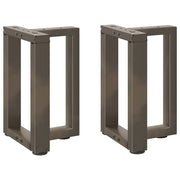 sofabordsben T-formet 2 stk. sort 38x25x(42-43) cm stål