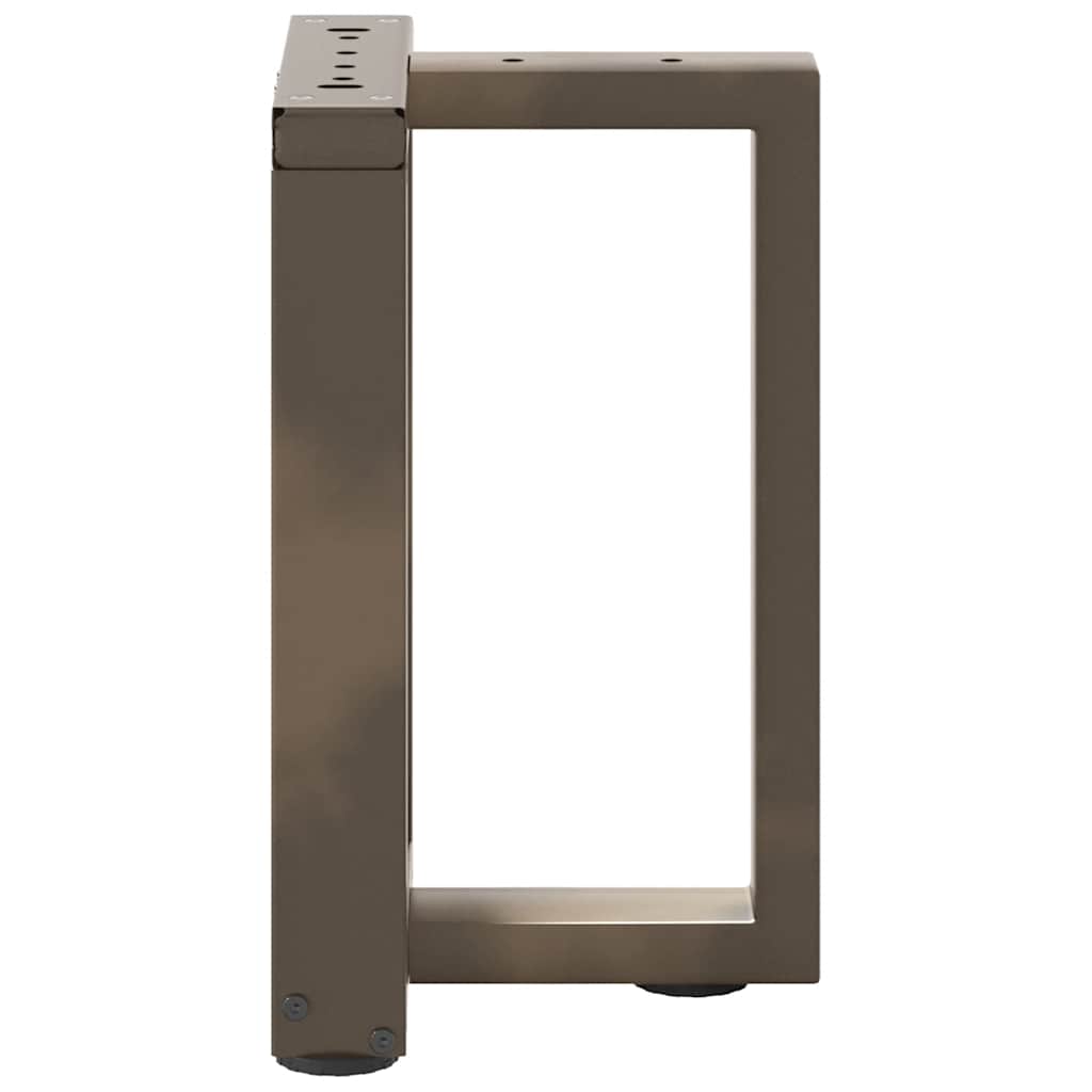 sofabordsben T-formet 2 stk. sort 38x25x(42-43) cm stål