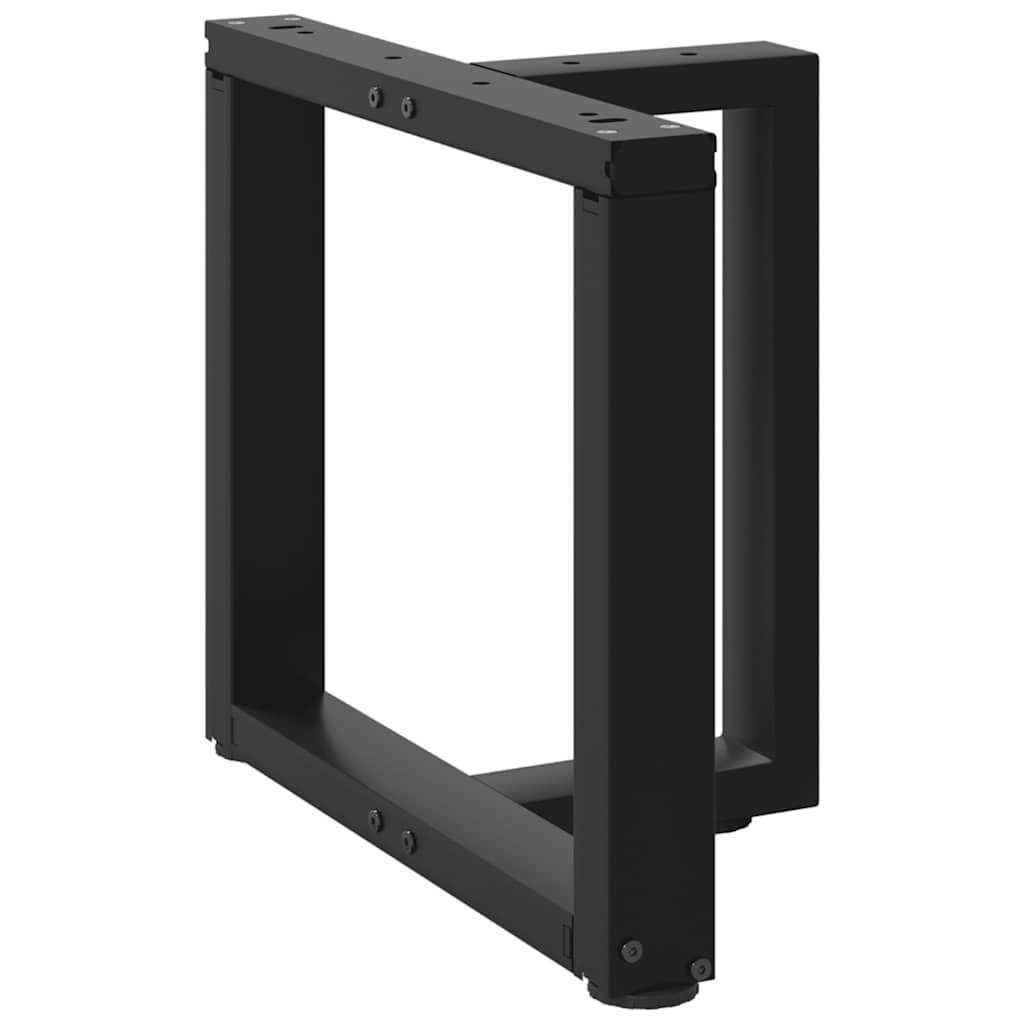 sofabordsben T-formet 2 stk. sort 50x25x(42-43) cm stål