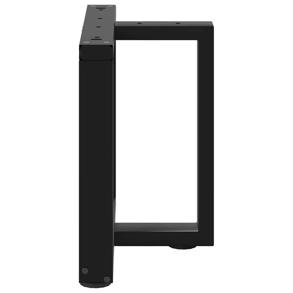 sofabordsben T-formet 2 stk. sort 50x25x(42-43) cm stål