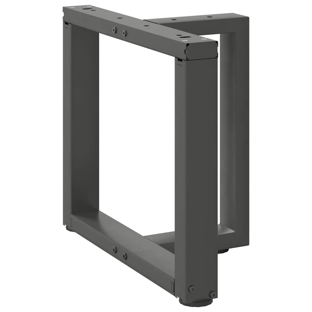 sofabordsben T-formet 2 stk. antracit 50x25x(42-43) cm stål