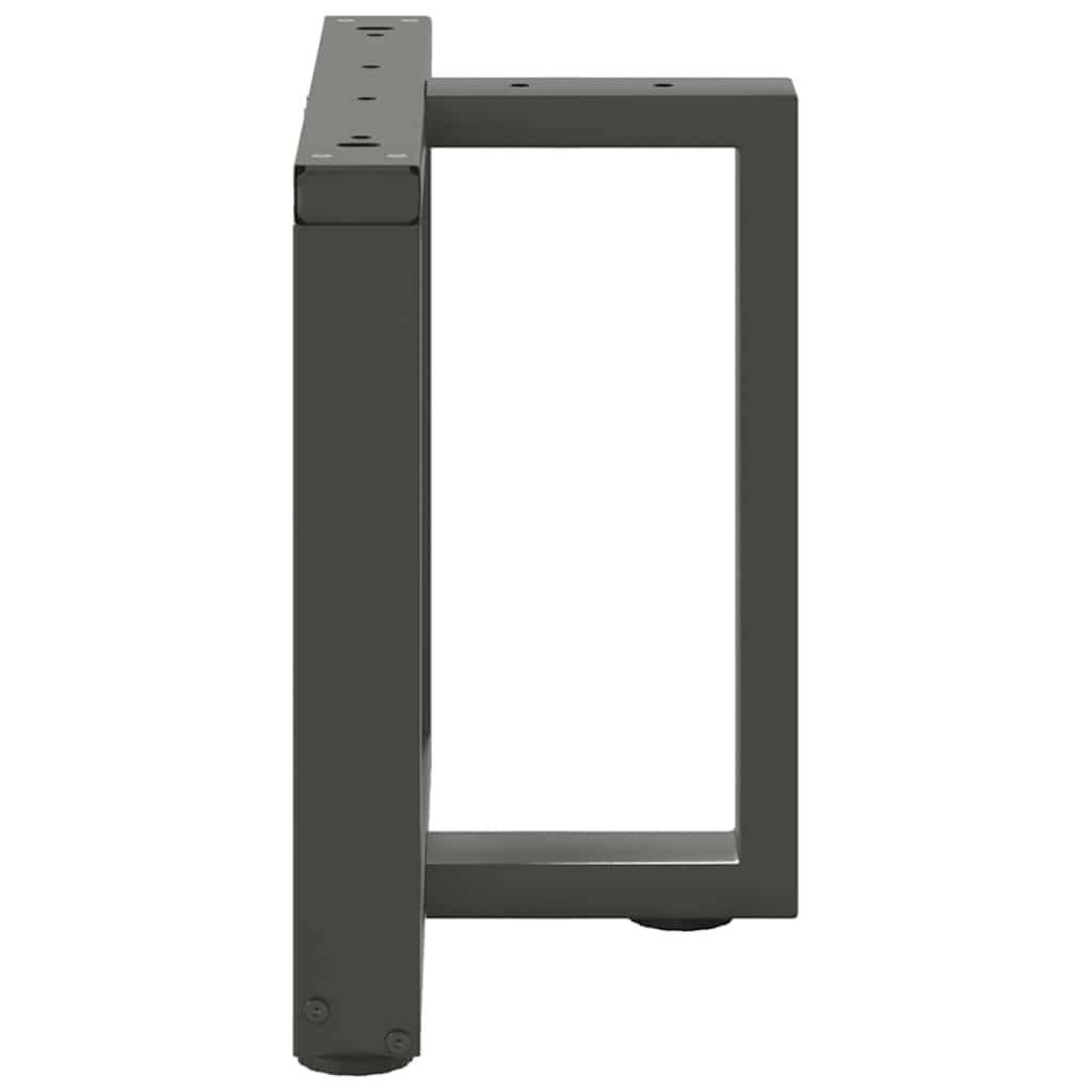 sofabordsben T-formet 2 stk. antracit 50x25x(42-43) cm stål
