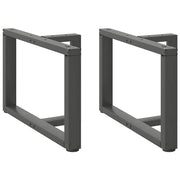 sofabordsben T-formet 2 stk. antracit 60x25x(42-43) cm stål