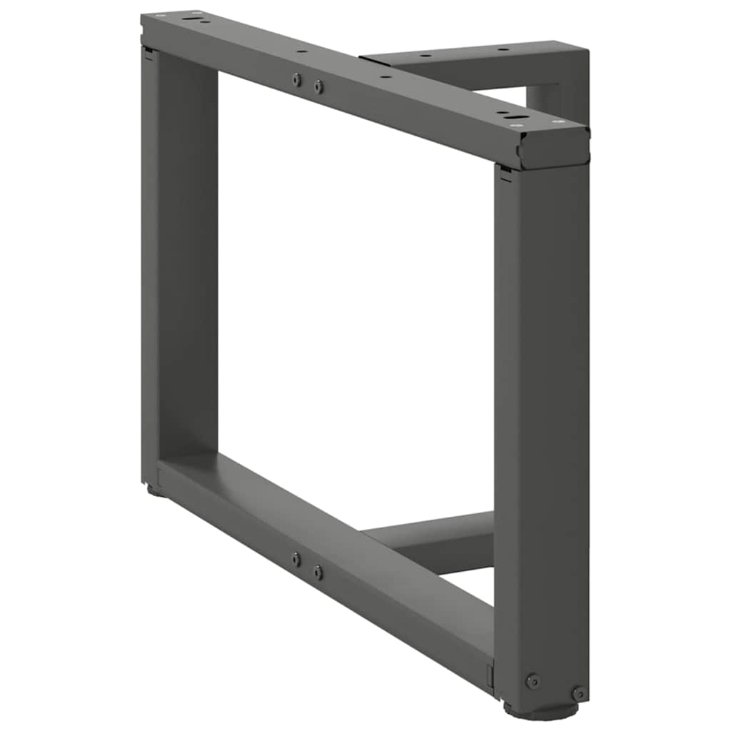 sofabordsben T-formet 2 stk. antracit 60x25x(42-43) cm stål