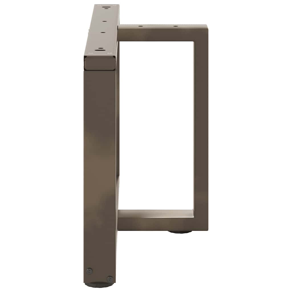sofabordsben T-formet 2 stk. sort 60x25x(42-43) cm stål