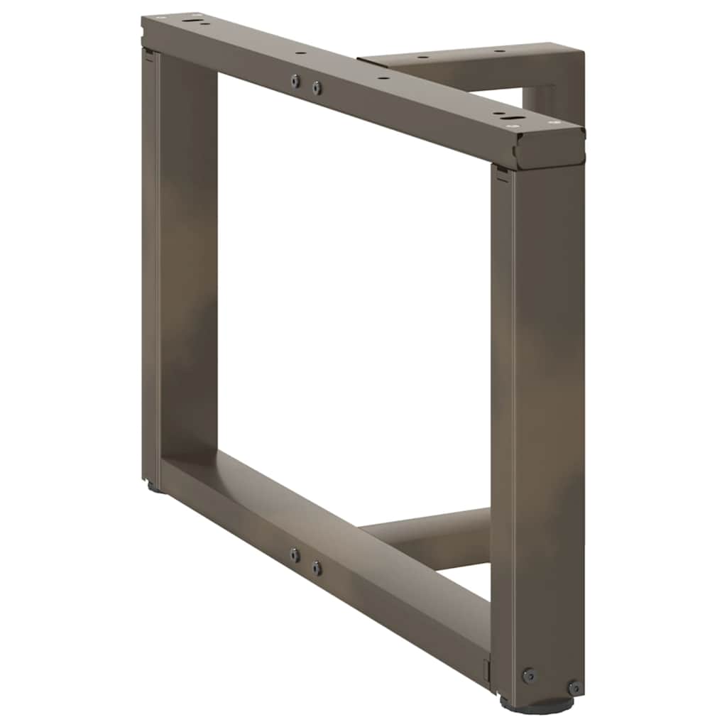 sofabordsben T-formet 2 stk. sort 70x25x(42-43) cm stål