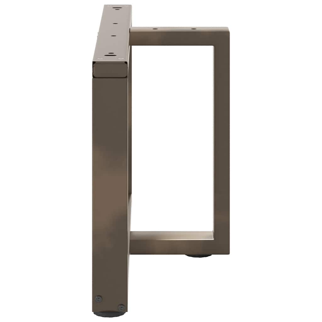 sofabordsben T-formet 2 stk. sort 70x25x(42-43) cm stål