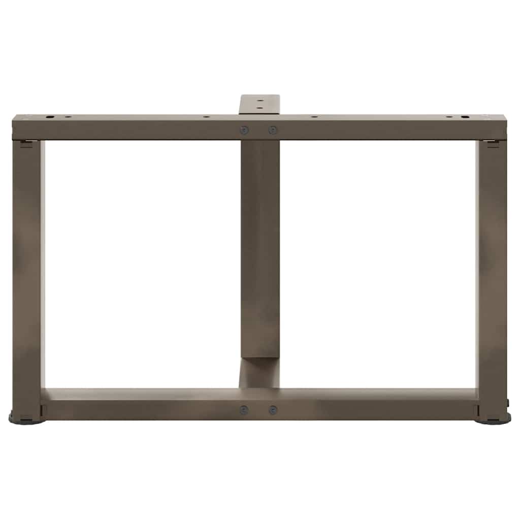 sofabordsben T-formet 2 stk. sort 70x25x(42-43) cm stål